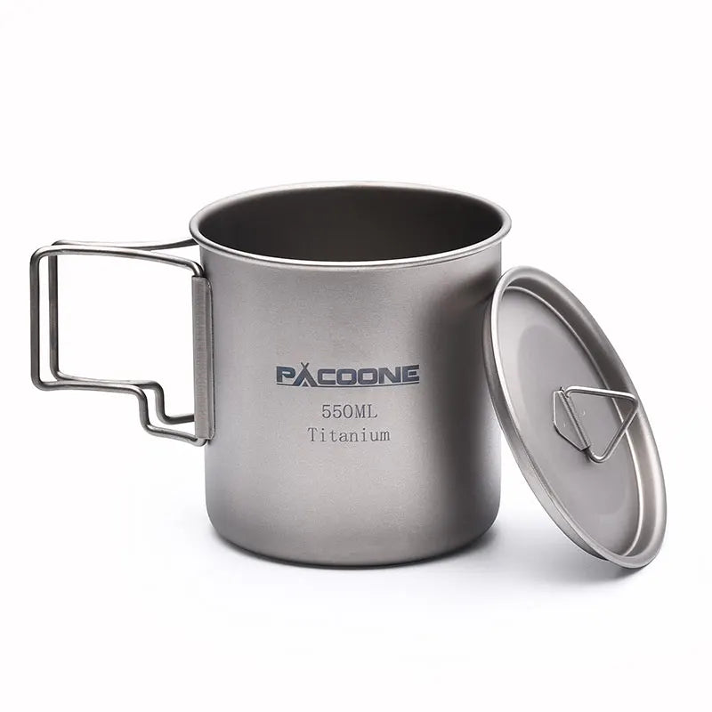 PACOONE Titanium Travel Camping Mug